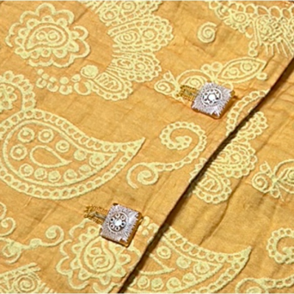 Bergamo by EBI Sheer Peach/Yellow/Orange Brocade Blazer Size‎ 4 - Picture 9 of 16